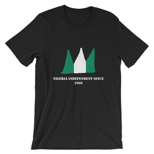 Black T-shirt with green and white coloured crown